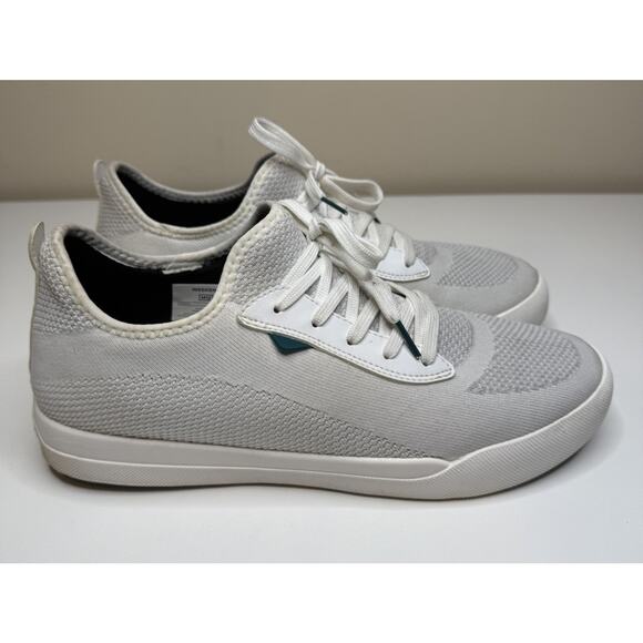 Vessi Weekend Sneaker Mens 12 Marbled White Knit Low Lace Up Athleisure Shoe - Picture 1 of 10